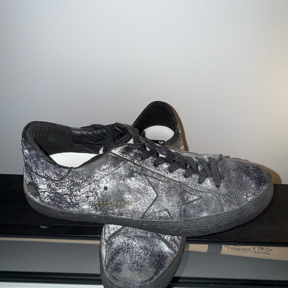 Golden Goose Black and Gray Sneakers for Men